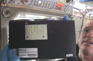 nasa printed 3d object in space