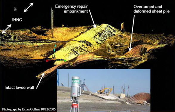 Laser Scanning Katrina-Damaged New Orleans Levee Systems - Image 1
