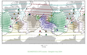 Illustration of earth coordinate grid