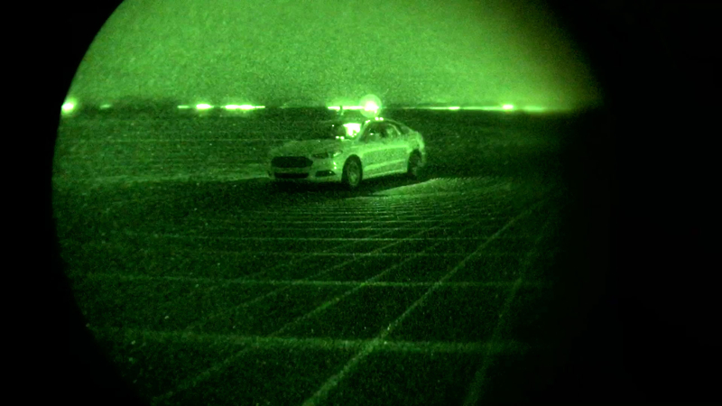 Ford Fusion Autonomous Research Vehicles Use LiDAR Sensor Technology to See in the Dark