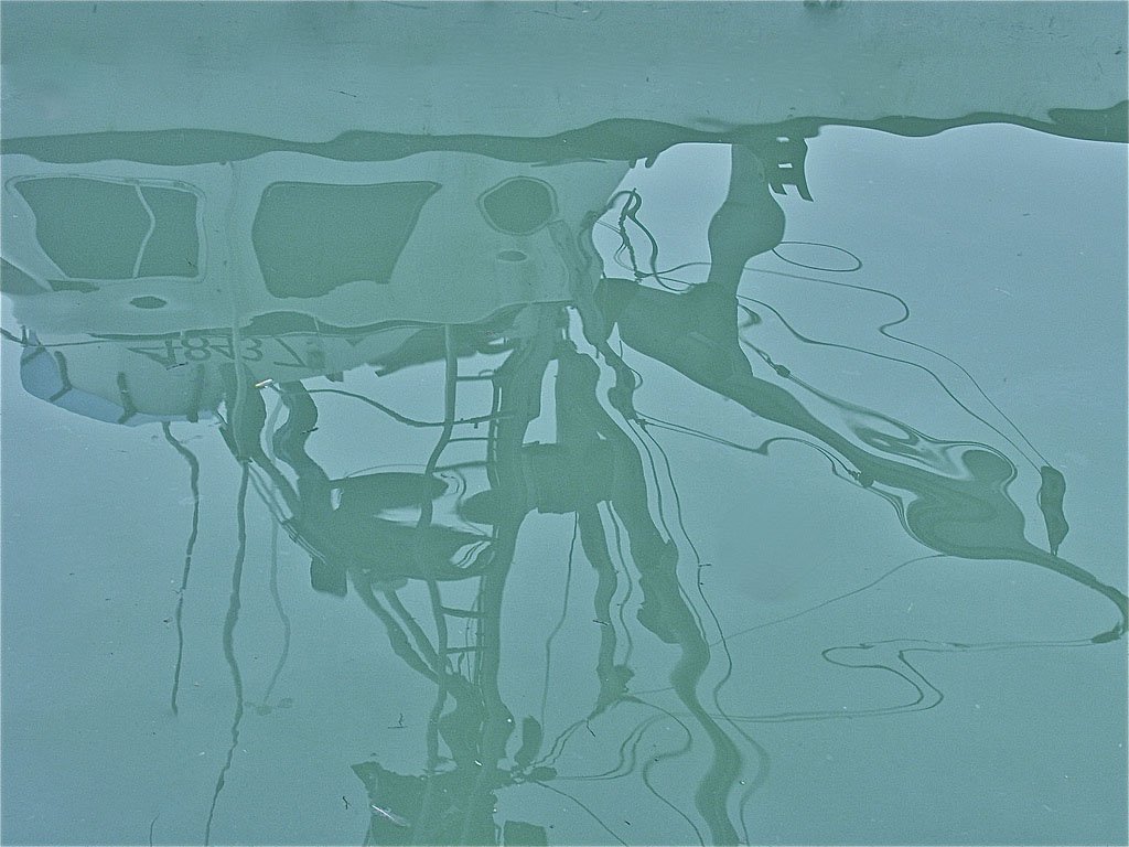 fishing boat reflection Alaska generic AFWS W Osborne