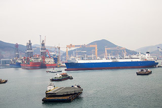 The LNG carrier Creole Sprit upon delivery to Cheniere. Teekay photo.