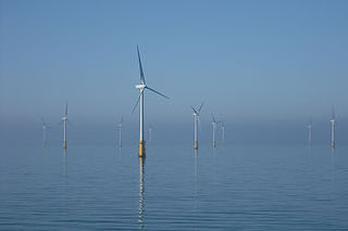 Dong Energy&#039;s Barrow offshore wind farm in the Irish Sea. Creative Commons photo/Andy Dingley.