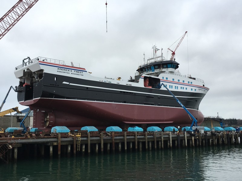 America's Finest under construction at Dakota Creek Industries in Anacortes, Wash. Dakota Creek Industries photo by Mike Nelson.
