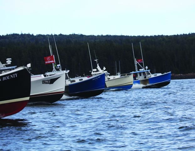 The Winter Harbor lobster boat races were crowded with 167 boats Aug. 10. Jon Johansen photo.