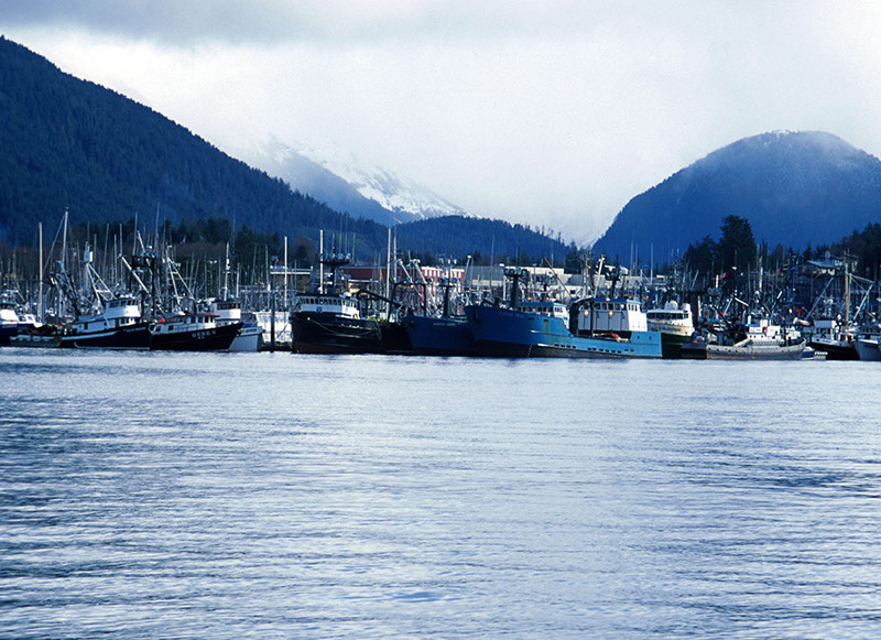 Boats tied up in Sitka, Alaska. Charlie Ess photo.