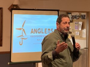 Rhode Island charter captain spoke at a Feb. 6 meeting hosted by Anglers for Offshore Wind Power. Kirk Moore photo.