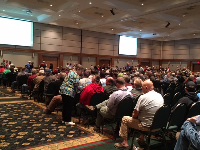 NC shrimp petition meeting Maureen Donald