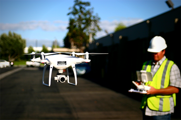 Surveyor using drone