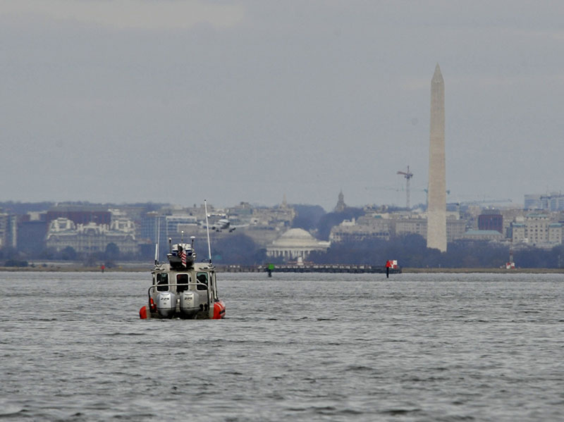 Coast Guard MSST crews enforce waterway security zones in place for the 58th Presidential Inauguration