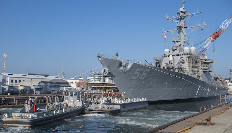USS John S. McCain Undocking