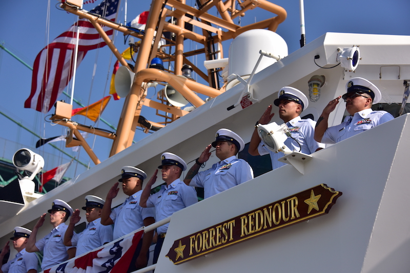 Coast Guard Cutter Forrest Rednour commissioned in San Pedro, California