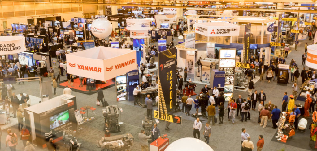 Looking down on the IWBS show floor