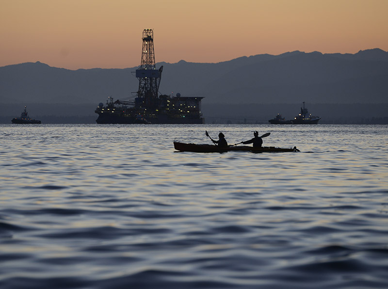 Coast Guard enforces safety zone around Noble Discoverer in Puget Sound