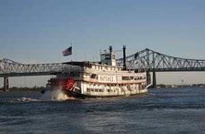 New Orleans Steamboat Companyu2019s Natchez on the Mississippi River. Creative Commons photo by Infrogmation.