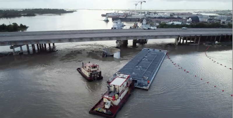 Barges San Jacinto Bridge
