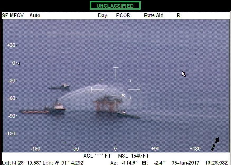 Coast Guard responds to platform fire