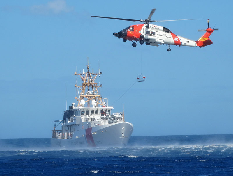 Coast Guard units conduct hoist training off Puerto Rico