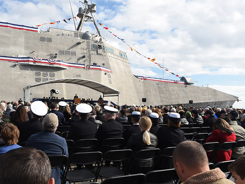 USS Jackson christening ceremony