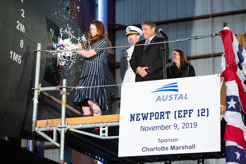 USNS Newport (EPF-12) Christening