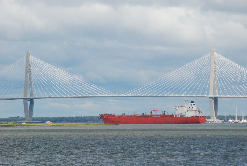 Charleston bridge and tanker small