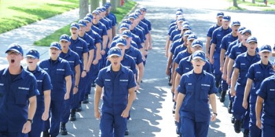 Coast Guard Recruits-calling-a-cadence