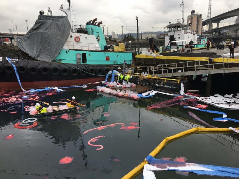 Coast Guard, Washington Department of Ecology cleanup diesel spill