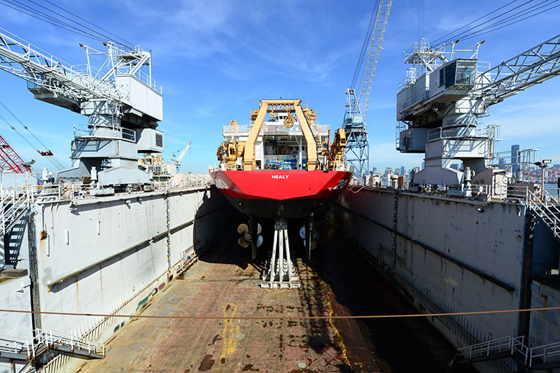 Healy leaving dry dock
