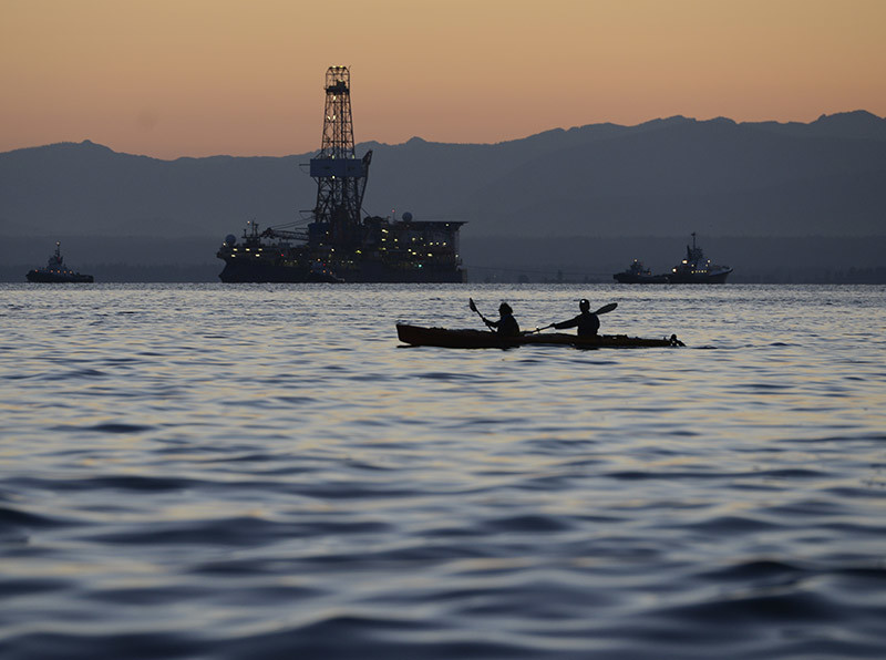 Coast Guard enforces safety zone around Noble Discoverer in Puget Sound