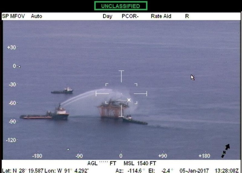 Coast Guard responds to platform fire