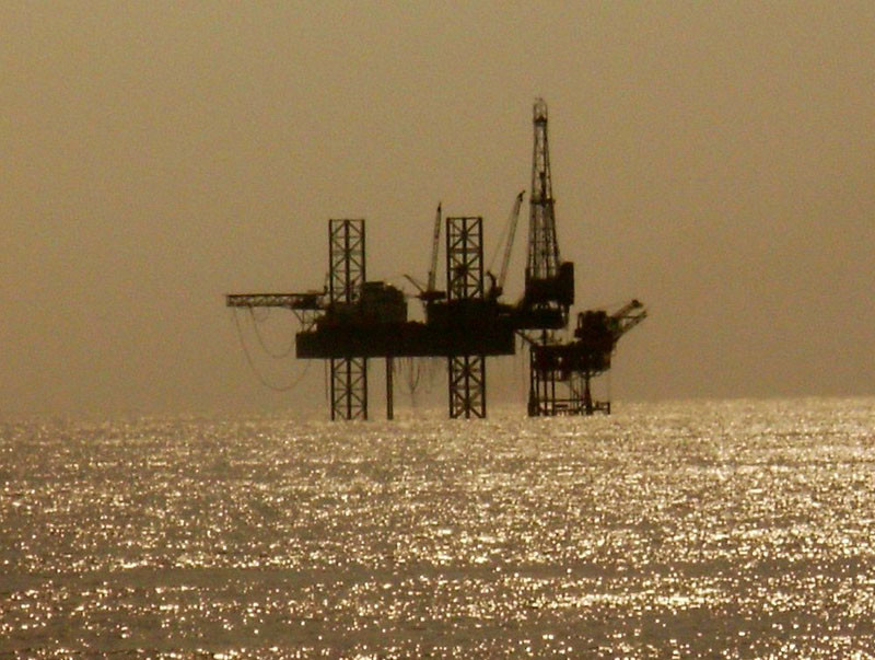 Solitary Oil Rig in the Arabian Sea