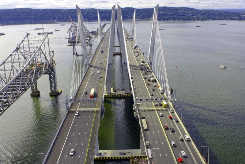 Tappan Zee old and new aerial