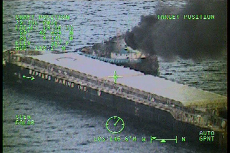 COAST GUARD, LOCAL AGENCIES RESPOND TO BOAT FIRE NEAR MATANZAS