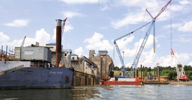 Olmsted Dam construction