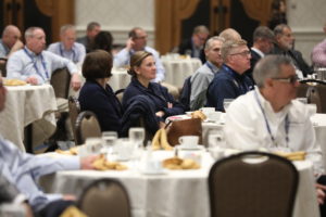 A breakfast meeting updating the offshore wind energy industry attracted 225. Doug Stewart photo.