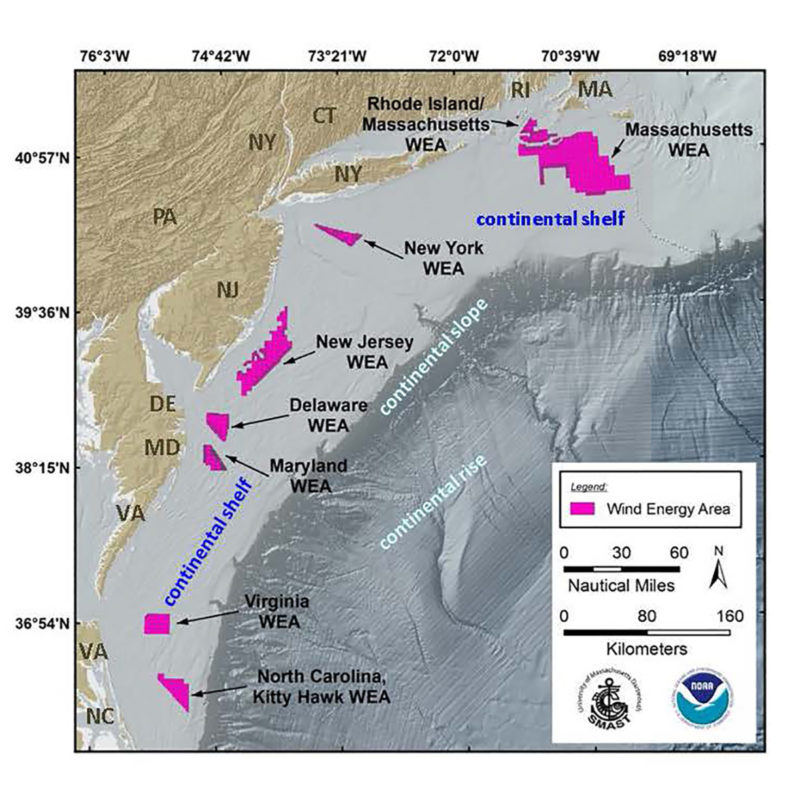 LITTLE EGG TO CAPE MAY OFFSHORE FISHING SPOTS MAP